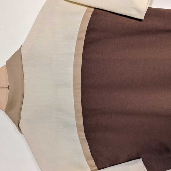 Vintage 60's brown and cream polo shirt - Picture 7 of 8